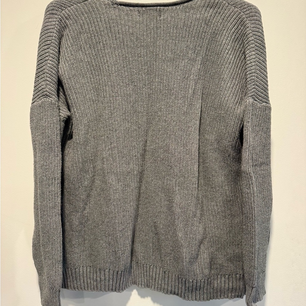 Universal Thread Gray Ribbed Open-Front Cardigan - Picture 2 of 4